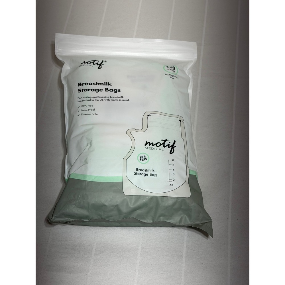 Motif Medical Breastmilk Storage Bags 100 Count 8oz BPA-Free Leak-Proof Freezer